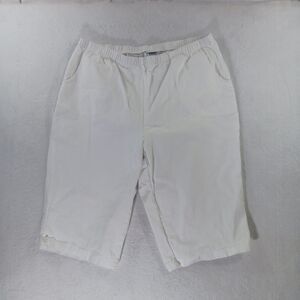 D & Co Capri Pants Women's Size 2X White Elastic Waist *